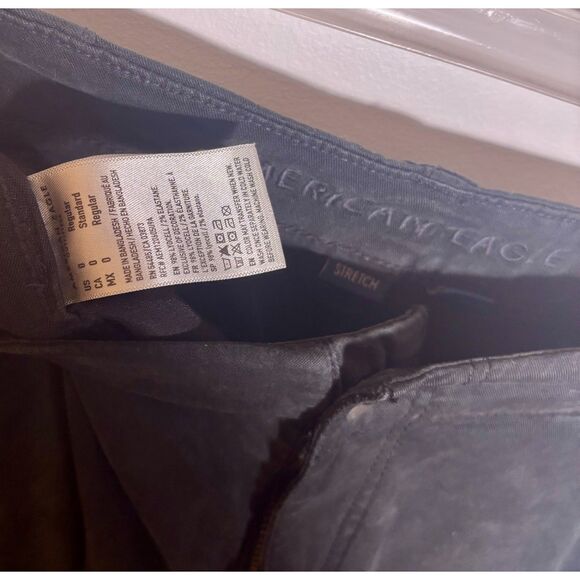 American Eagle Cargo Pants Women’s 0 Regular Black Stretch Utility Pockets AE - Picture 4 of 6
